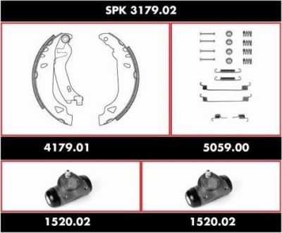 Remsa SPK 3179.02 комплект тормозов, барабанный тормозной механизм на FIAT TIPO (160)