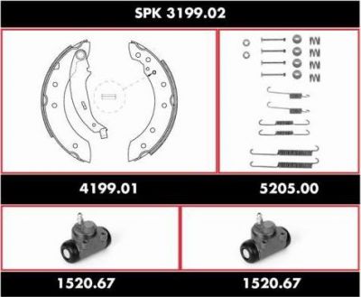 Remsa SPK 3199.02 комплект тормозов, барабанный тормозной механизм на PEUGEOT 306 (7B, N3, N5)