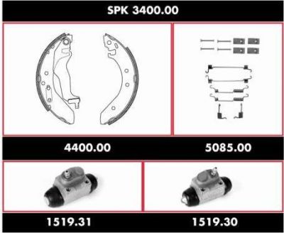 Remsa SPK 3400.00 комплект тормозов, барабанный тормозной механизм на HONDA CONCERTO седан (HWW)