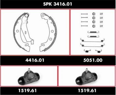 Remsa SPK 3416.01 комплект тормозов, барабанный тормозной механизм на RENAULT MEGANE I Cabriolet (EA0/1_)