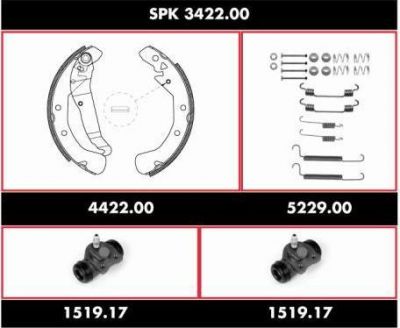 Remsa SPK 3422.00 комплект тормозов, барабанный тормозной механизм на OPEL ASTRA G универсал (F35_)