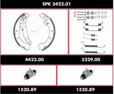 Remsa SPK 3422.01 комплект тормозов, барабанный тормозной механизм на OPEL ASTRA H (L48)