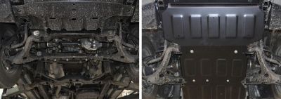 RIVAL RIVAL 111.02838.1 Защита радиатора + картера, Kia Mohave 2017-, V - все; 2 Части (111.02838.1)