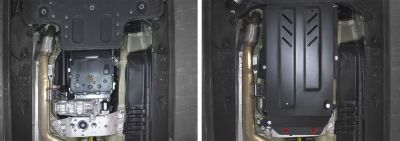 RIVAL RIVAL 111.02842.1 Защита КПП + РК + комплект крепежа, Kia Stinger 2018-, V - 2.0T; 3.3T; полный привод (111.02842.1)
