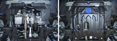 RIVAL RIVAL 111.1312.1 Защита картера + КПП + комплект крепежа, Daewoo Gentra 2013-2016, V - 1.5/Ravon Gentra 2016-, V - 1. (111.1312.1)