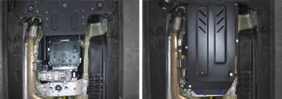 RIVAL RIVAL 111.2842.1 Защита КПП + РК + комплект крепежа, Kia Stinger 2018-, V - 2.0T; 3.3T; полный привод (111.2842.1)