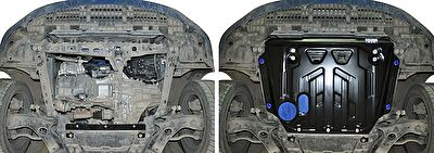 RIVAL RIVAL 111.5773.1 Защита картера + КПП, Toyota Corolla 2016-, V - 1.6; Увеличенная/Toyota Auris 2007-2013, V - 1.6; 1. (111.5773.1)