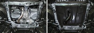 RIVAL RIVAL 111.9506.1 Защита картера + КПП, Toyota Rav4 2015-, V - 2.5; АКПП; с вырезом под глушитель/Toyota Rav4 2006-201 (111.9506.1)