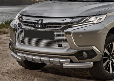RIVAL RIVAL G.4003.001 Решетка бампера d10 + комплект крепежа, RIVAL, Mitsubishi Pajero Sport 2016-, с передними парктроник (G.4003.001)
