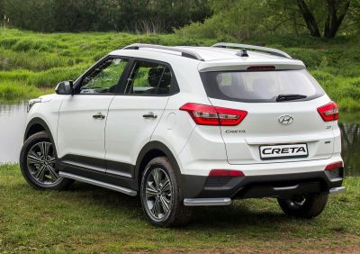RIVAL RIVAL R.2310.006 Защита заднего бампера d57 уголки + комплект крепежа, RIVAL, Hyundai Creta 2016- (R.2310.006)