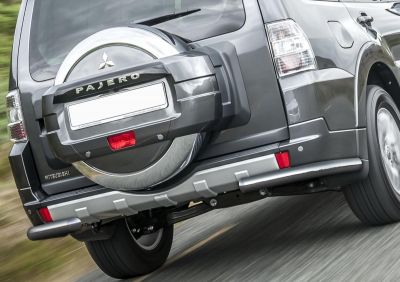 RIVAL RIVAL R.4002.019 Защита заднего бампера d76 уголки + комплект крепежа, RIVAL, Mitsubishi Pajero IV 2011-2014- (R.4002.019)