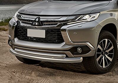 RIVAL RIVAL R.4012.001 Защита переднего бампера d76+d57 + комплект крепежа, RIVAL, Mitsubishi Pajero Sport 2016- (R.4012.001)