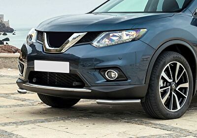 RIVAL RIVAL R.4122.004 Защита переднего бампера d42 уголки + комплект крепежа, RIVAL, Nissan X-Trail 2015- (R.4122.004)