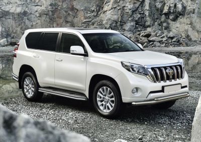 RIVAL RIVAL R.5704.007 Защита переднего бампера d76+d57 + комплект крепежа, RIVAL, Toyota Land Cruiser Prado 2009-2013-2017 (R.5704.007)