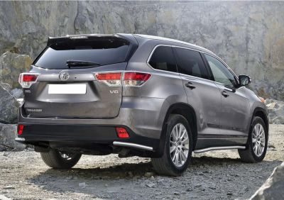RIVAL RIVAL R.5715.010 Защита заднего бампера d57 уголки + комплект крепежа, RIVAL, Toyota Highlander 2014-2017- (R.5715.010)