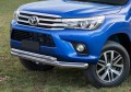 RIVAL RIVAL R.5716.001 Защита переднего бампера d76+d57 + комплект крепежа, RIVAL, Toyota Hilux 2015- (R.5716.001)