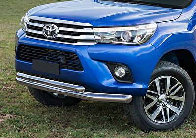 RIVAL RIVAL R.5716.001 Защита переднего бампера d76+d57 + комплект крепежа, RIVAL, Toyota Hilux 2015- (R.5716.001)