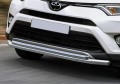 RIVAL RIVAL R.5718.001 Защита переднего бампера d57+d42 + комплект крепежа, RIVAL, Toyota Rav 4 2015- (R.5718.001)