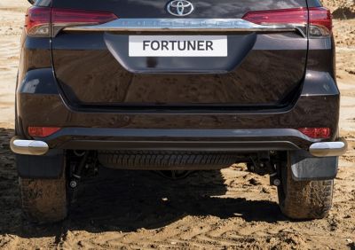 RIVAL RIVAL R.5720.009 Защита заднего бампера d76 Уголки + комплект крепежа, Rival, Toyota Fortuner 2017- (R.5720.009)