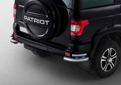 RIVAL UAZ Patriot (2014-) Защита заднего бампера d76+d42 Уголки + крепления (R6302010)