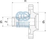 Ruville 485801 ступица колеса на FIAT BRAVA (182)