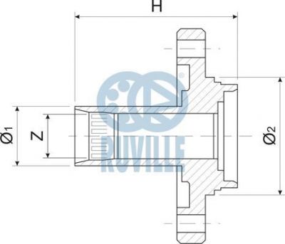 Ruville 486802 ступица колеса на NISSAN MICRA II (K11)