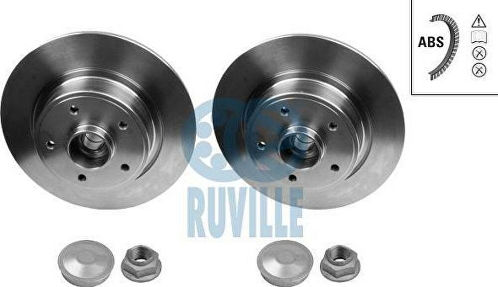 Ruville 5504BD тормозной диск на RENAULT LAGUNA II (BG0/1_)