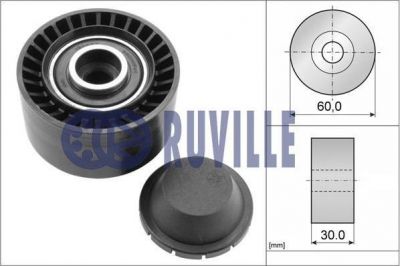 RUVILLE Ролик обводной поликлинового ремня FORD 1.4TDCi Focus/Fiesta (1222856, 55247)