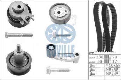 RUVILLE Ролик натяжной ГРМ VAG Polo/Fabia/Golf IV/V /Bora/Caddy III 1,4/1,6L 10/99-> (036109243L, 5545671)