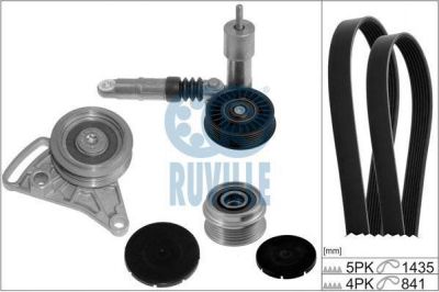 Ruville 5548081 поликлиновой ременный комплект на AUDI A4 (8E2, B6)