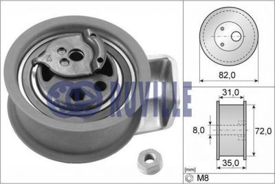 RUVILLE Ролик ремня ГРМ AUDI A4/VW PASSAT/FORD GALAXY 1.9D (045109243С, 55494)