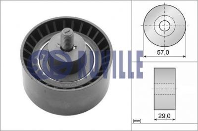 RUVILLE Ролик ГРМ обводной Fiat 1.8L 16V Bravo/Brava/Marea/Stilo/Alfa Romeo 1.6-2.0L 16V 145/146/147/155/156 95-05 (60813415, 55851)