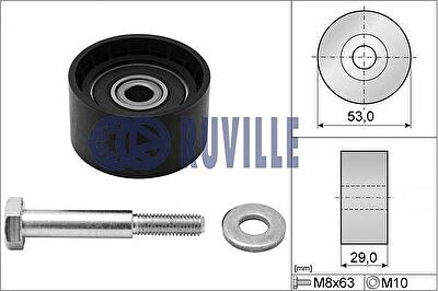 RUVILLE Ролик направляющий Alfa, Fiat, Opel, Saab (55898)