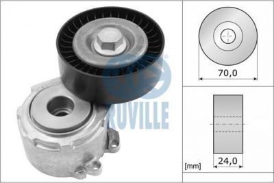 RUVILLE Натяжитель ремня приводного PEUGEOT 406/PARTNER/FORD FOCUS II 2.0 D (575155, 55940)