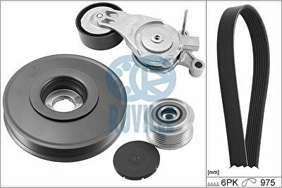 Ruville 5596380 поликлиновой ременный комплект на FORD FOCUS II седан (DA_)