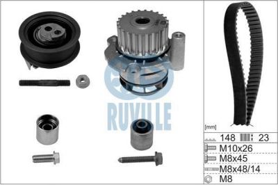 Ruville 56368701 водяной насос + комплект зубчатого ремня на VW GOLF VI кабрио (517)