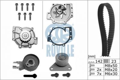 Ruville 56536701 водяной насос + комплект зубчатого ремня на VOLVO V70 II (SW)