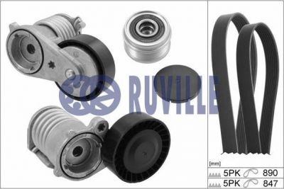 Ruville 5653881 поликлиновой ременный комплект на VOLVO V50 (MW)