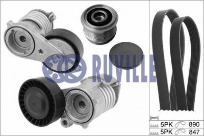 Ruville 5655380 поликлиновой ременный комплект на VOLVO V50 (MW)