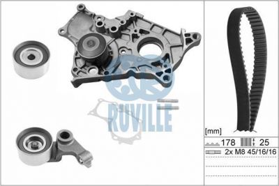 Ruville 56951701 водяной насос + комплект зубчатого ремня на TOYOTA COROLLA Liftback (_E11_)