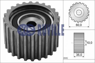 RUVILLE Ролик ремня ГРМ IMPRESA/FORESTER 1.6-2.5 (13085AA010, 58102)