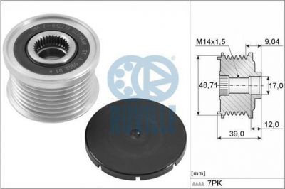 Ruville 59804 механизм свободного хода генератора на 3 (E90)