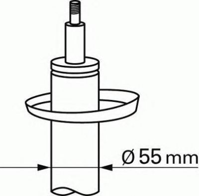 SACHS 311852 Амортизатор подвески газовый передний лев./прав. AUDI A3 03- пер.газ.(D=55mm) 311852<=36-D92-A (1T0 413 031 FF)