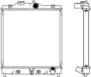SAKURA Радиатор основной HONDA Civic 95-01/CRX II/III 1.4/1.5/1.6L (19010PEL003, 22121004)