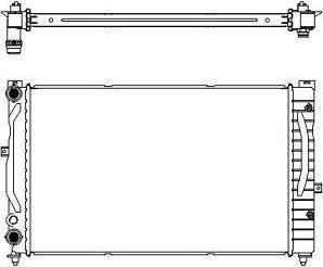 SAKURA Радиатор основной VAG A4(B5)/A6(C5)/Superb I/Passat B5 /AC- (8D0121251AT, 30611004)