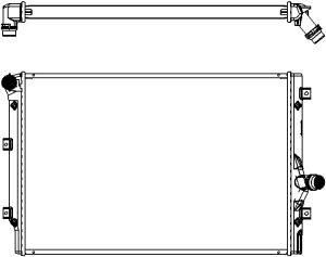 SAKURA Радиатор основной VAG+Skoda mot.2,0TFSI/2,0TDI 03-> (1K0121251N, 30611006)