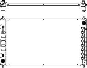Sakura 33418501 Радиатор NISSAN X-Trail II (T31) (07-) 33418501