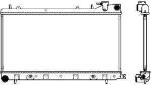 SAKURA Радиатор основной SB Forester/Impreza 1.6/2.0L 92-00 (45111FC340, 34211013)