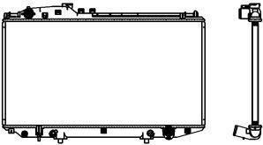 SAKURA Радиатор охл. ДВС LEX SC430 АКПП 02-05 (34611069)