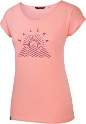 Футболка для активного отдыха Salewa 2017 FANES SUN HEMP W S/S TEE peach coral (EUR:42/36)